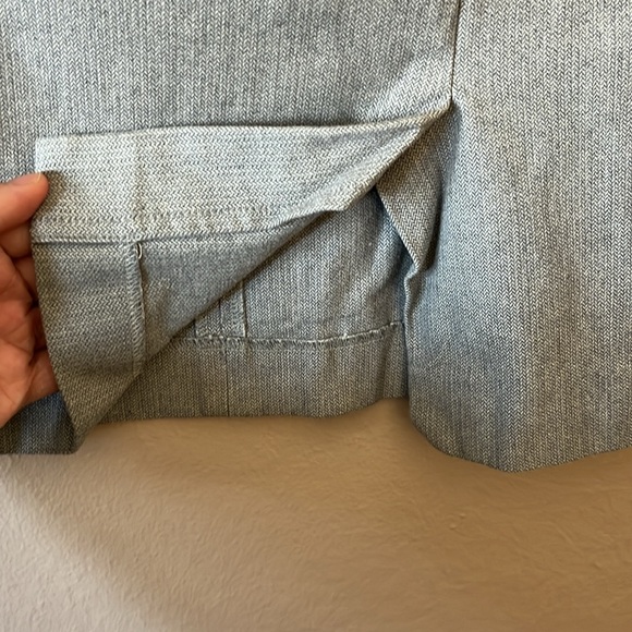Banana Republic Gray Herringbone Pencil Skirt Pockets 2 - Picture 5 of 11